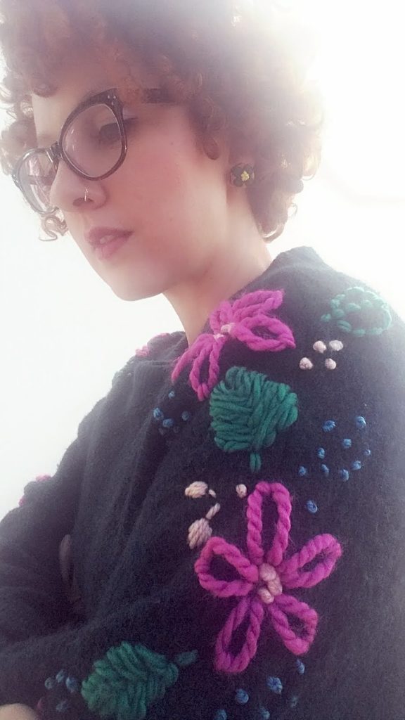 hand embroidered sweater diy with wool