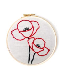 Poppy Embroidery beginners pattern