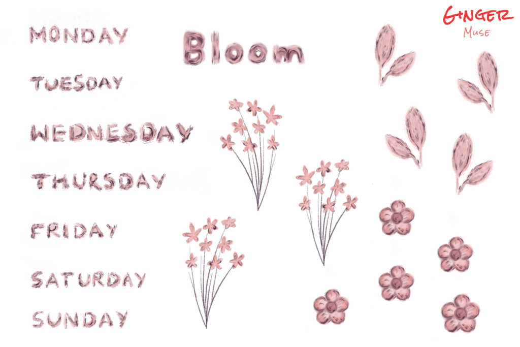 Bloom_Stickers art journal printable